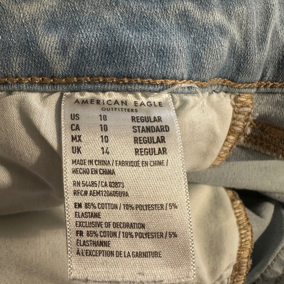American Eagle jeggings light wash size 10 - Picture 5 of 6